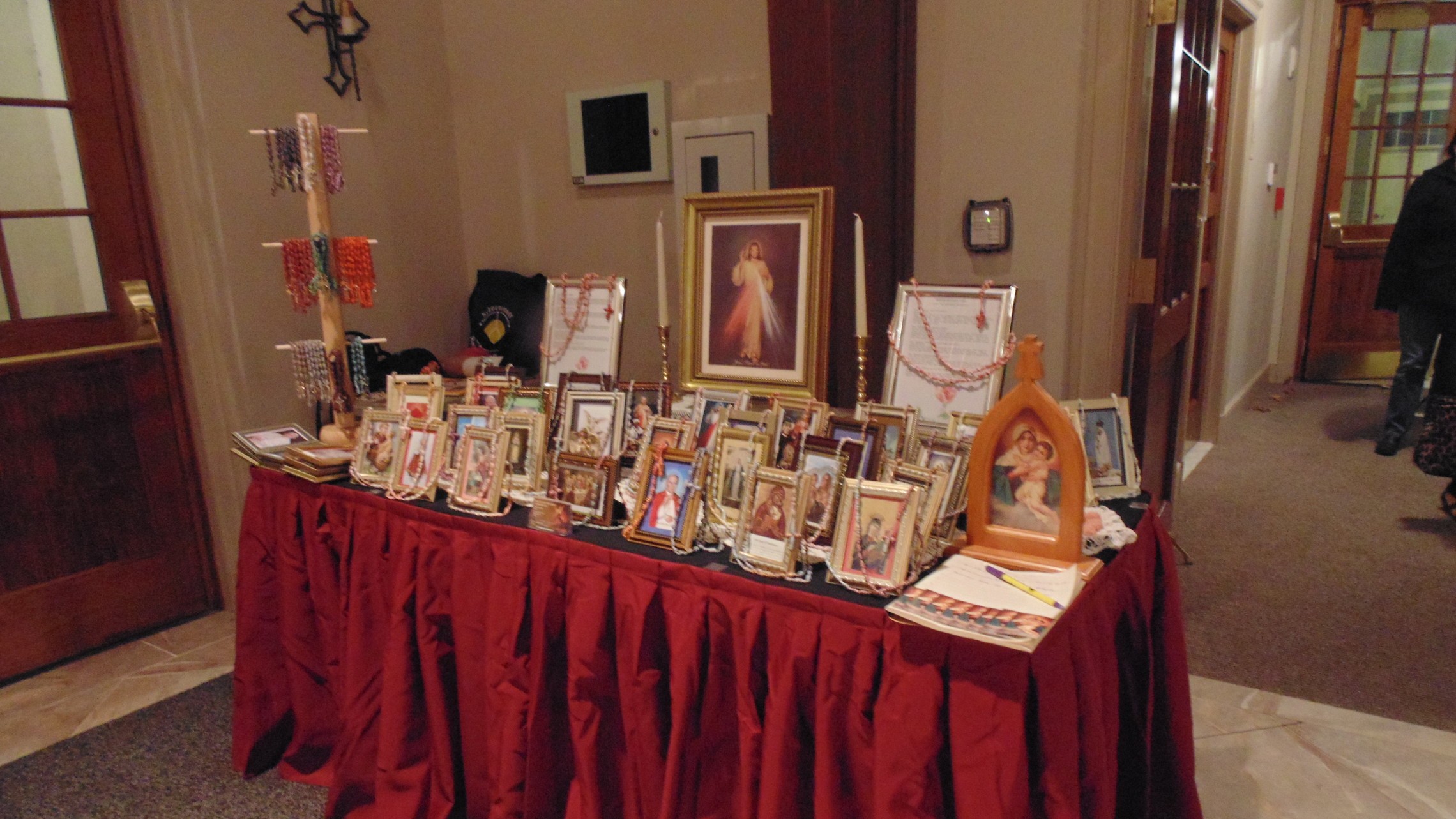 Rosary Table set up
